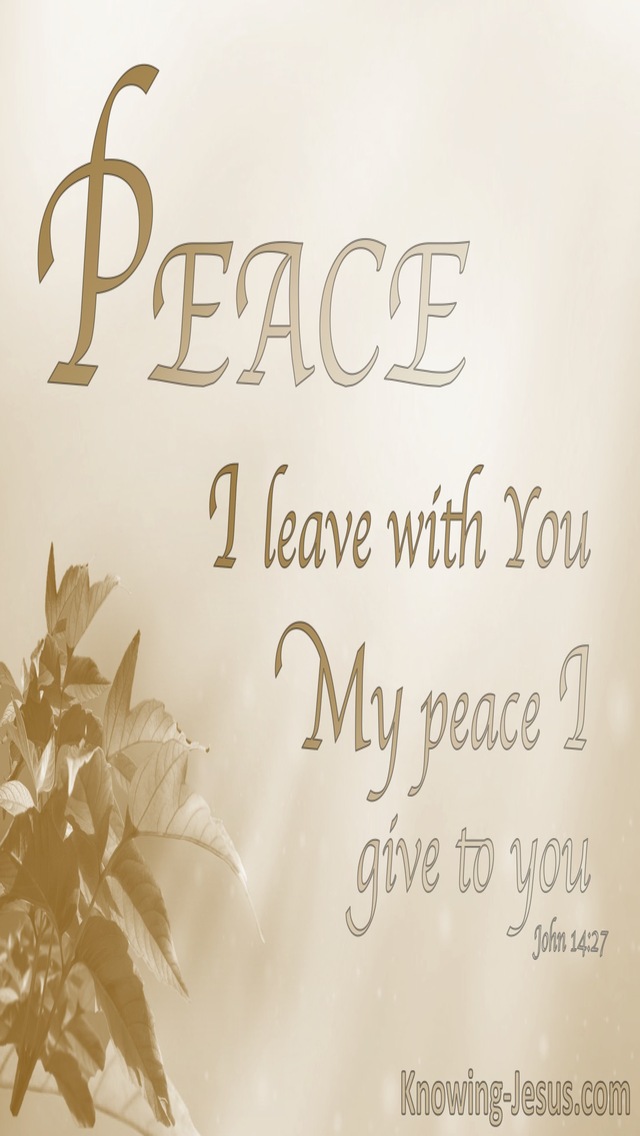 John 14:27 His Perfect Peace (devotional)06:26 (beige)